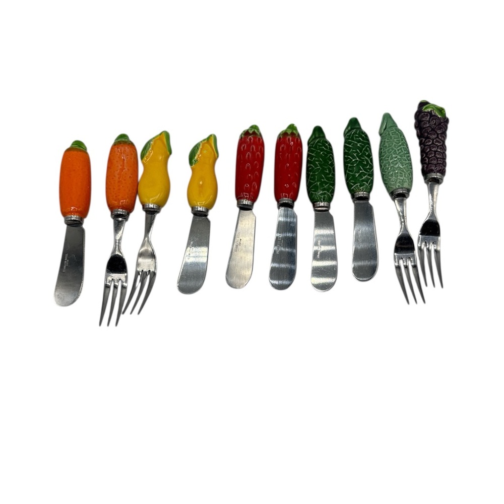 Vintage Fruit Charcuterie Utensils Stainless Steel Made in Japan Lot of 10